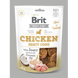 Brit Jerky Chicken with Insect Meaty Coins 80g
