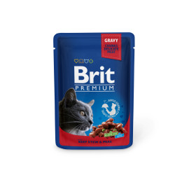 Brit Premium Cat kapsa with Beef Stew & Peas 100g