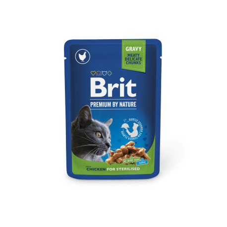 Brit Premium Cat kapsa Chicken Slices for Steril 100g