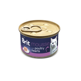 Brit Premium Cat by Nature Mousse Poultry hearts 85g