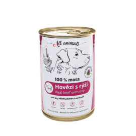 All Animals DOG hovězí mleté s rýží 400g