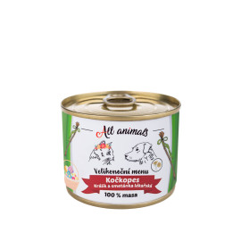 All Animals kočkopes Velikon.menu králík+smetánka 200g