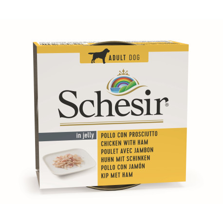 Schesir Dog konz. Adult kuře/šunka 150g