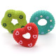 Hračka pes Donut pískací 9cm latex mix barev 1ks