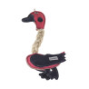Hračka pes animALL Kachna s provazy kůže, barevná 31cm