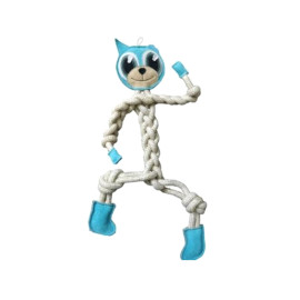 Hračka pes animALL Cat kůže+lano Mr.Roper 47cm
