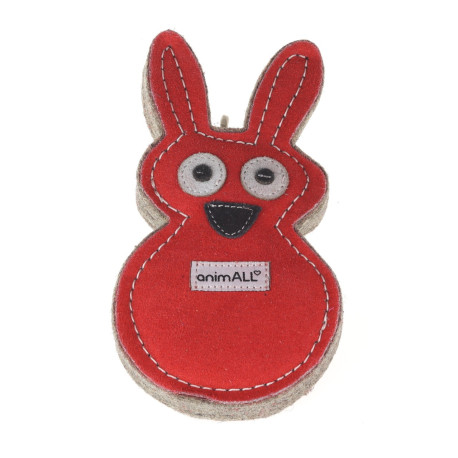 Hračka pes animALL Králík kůže, barevný 18x11cm