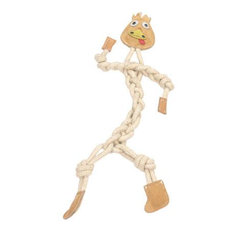 Hračka pes animALL Krůta kůže+lano Mr.Roper 47cm