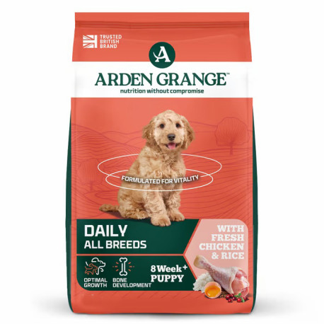 Arden Grange Dog Puppy/Junior rich in fresh Chick.14kg