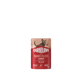 Carnilove Cat Pouch Gravy Rabbit+Marigold Kittens 85g
