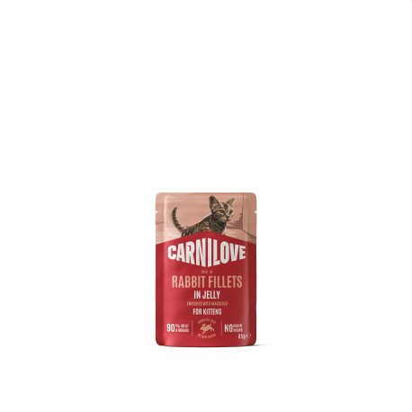 Carnilove Cat Pouch Jelly Rabbit+Marigold Kittens 85g