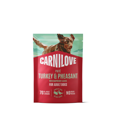 Carnilove Dog Pouch Paté Turkey&Pheas.+Rasp. 300g