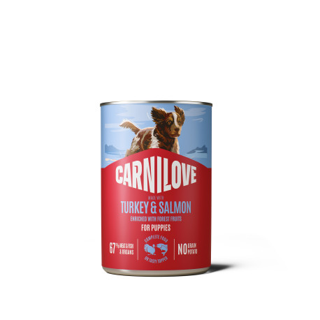 Carnilove Dog Can Paté Turkey&Salmon Puppies 400g