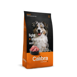 Calibra Dog EXPERT+ Adult Light & Sterilised Beef 12kg
