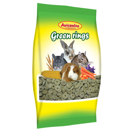 Avicentra kroužky s vojtěškou pro hlodavce 250g