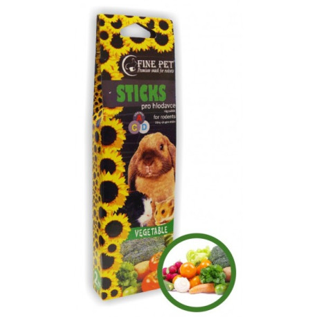 FINE PET Tyčinka Hlodavec zelenina 2ks/110 g