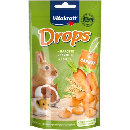 Vitakraft Rodent Rabbit poch. Drops carrots 75g