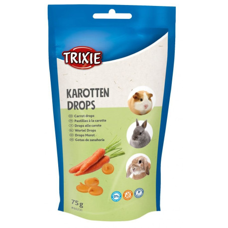 Pochoutka DROPS CARROT pro hlodavce 75g TR