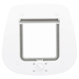 Dvířka kočka plast 4P do skla 27x26cm bílá TR