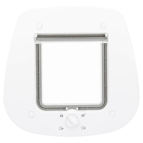 Dvířka kočka plast 4P do skla 27x26cm bílá TR