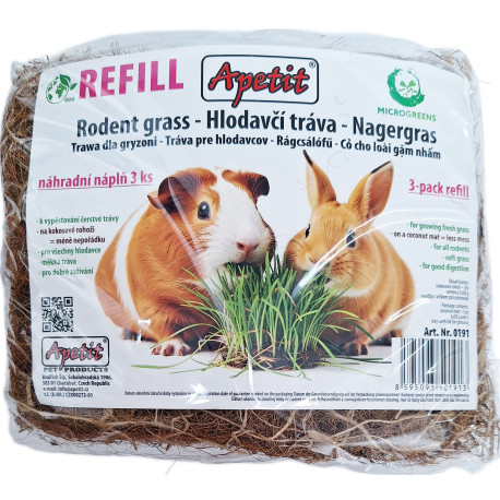 Apetit hlodavčí tráva REFILL náhr.rohož,semínka 3x30g