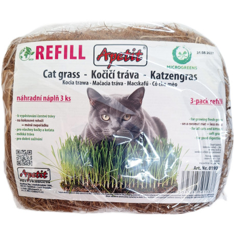 Apetit kočičí tráva REFILL náhr.rohož,semínka 3x30g