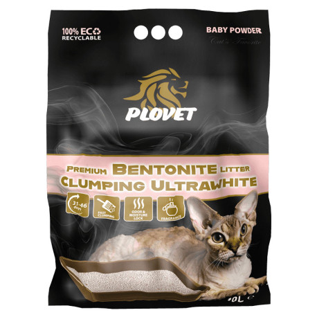 Podestýlka Plovet Premium Wh.Bentonite Baby Powder 10l