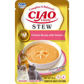 Churu Cat Entrée Stew Chicken Recipe with Salmon 40g