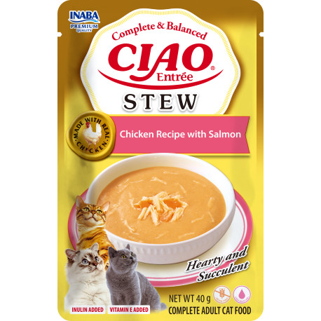 Churu Cat Entrée Stew Chicken Recipe with Salmon 40g