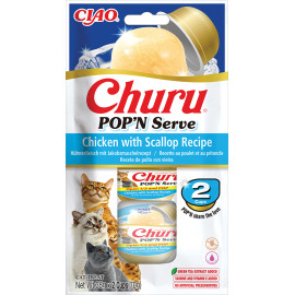 Churu Cat POP'N Serve Chicken with Scallop Recipe2x35g