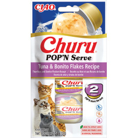 Churu Cat POP'N Serve Tuna&Bonito Flakes Recipe 2x35g