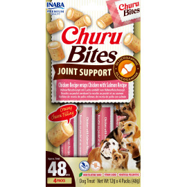 Churu Dog Bites Joint Supp.Chick.wraps Chick&Salm4x12g