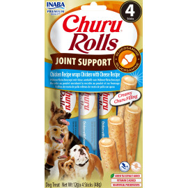 Churu Dog Rolls Joint Supp.Chick.wraps Chick&Ches4x12g