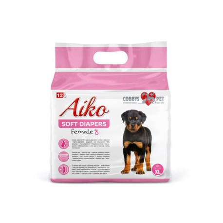 Plenky pro feny Aiko Soft Diapers XL/40x58cm 12ks
