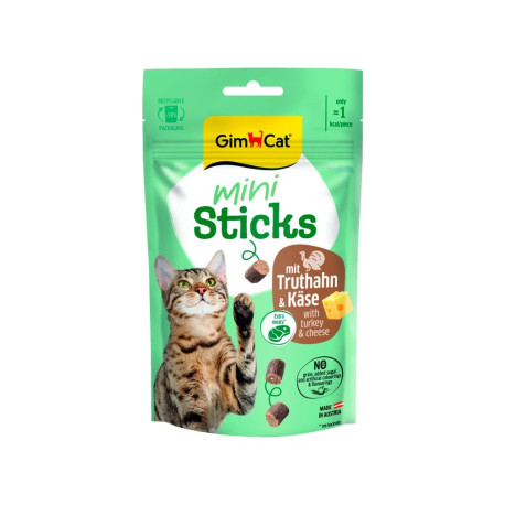 GimCat Mini Sticks krocan&sýr 50g