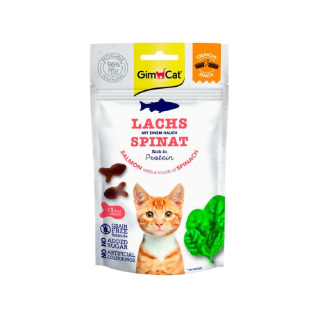 GimCat Crunchy Snacks losos&špenát 50g