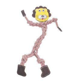 Hračka pes animALL Lev kůže+lano Mr.Roper 47cm