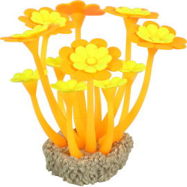 Akvarijní dekorace FLOWERS 2 oranžová/žlutá Zolux