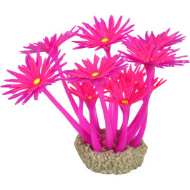 Akvarijní dekorace FLOWERS 1 fialová/růžová Zolux