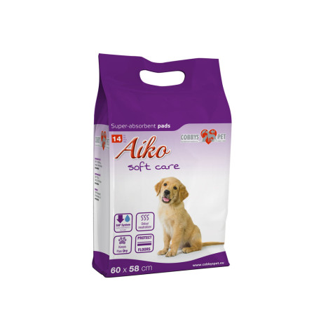 Podložka absorbční pro psy Aiko Soft Care 60x58cm 14ks