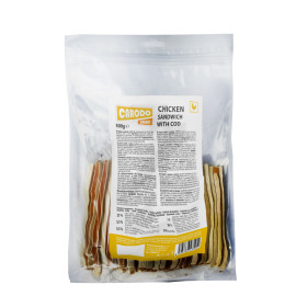 CARODO Dog poch. Kuřecí sendvič s treskou 500g