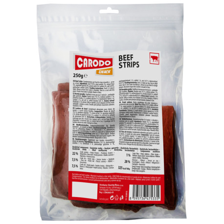 CARODO Dog poch. Hovězí proužky 250g