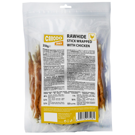 CARODO Dog poch. Kuřecí maso na bůvolí kůži 250g