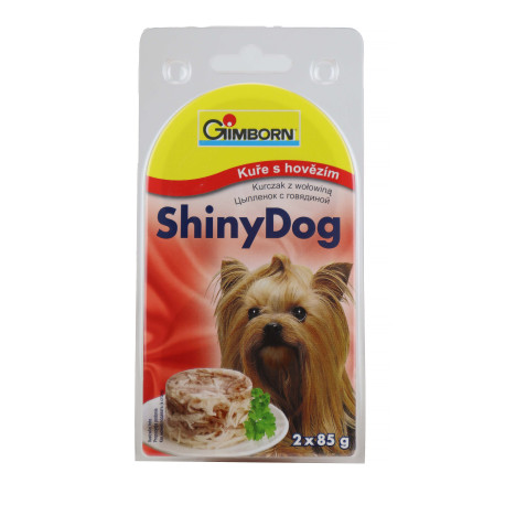Gimdog ShinyDog konz. kuře+hovězí 2x85g