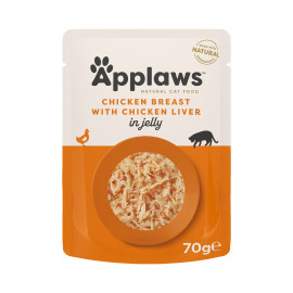 Applaws Cat kapsa Adult Jelly kuřecí prsa s játry 70g