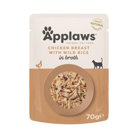Applaws Cat kapsa Adult Broth kuř.prsa s div.rýží 70g