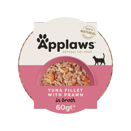 Applaws Cat miska Adult Broth tuňák s krevetami 60g