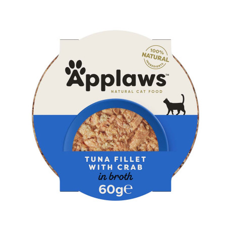 Applaws Cat miska Adult Broth tuňák s krabem 60g