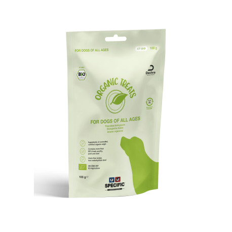 Specific pochoutka CT-BIO Organic Treats 6x100g pes