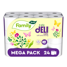 Wc toaletní papír TENTO Family Delicate 3V 24ks